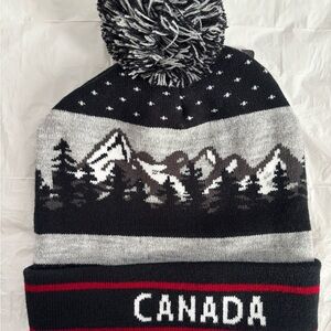Black and Gray Canada Knit Beanie